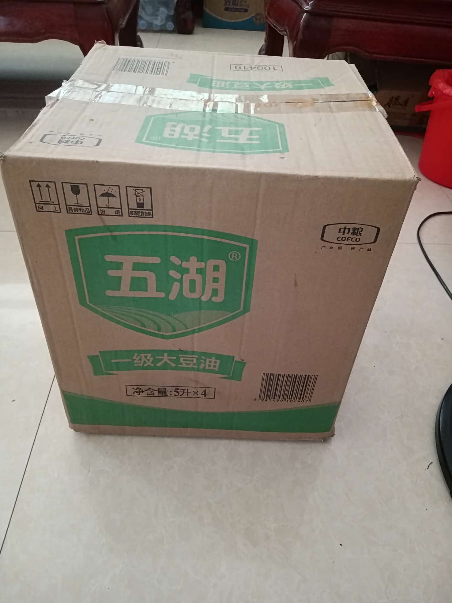 五湖一级大豆油一箱