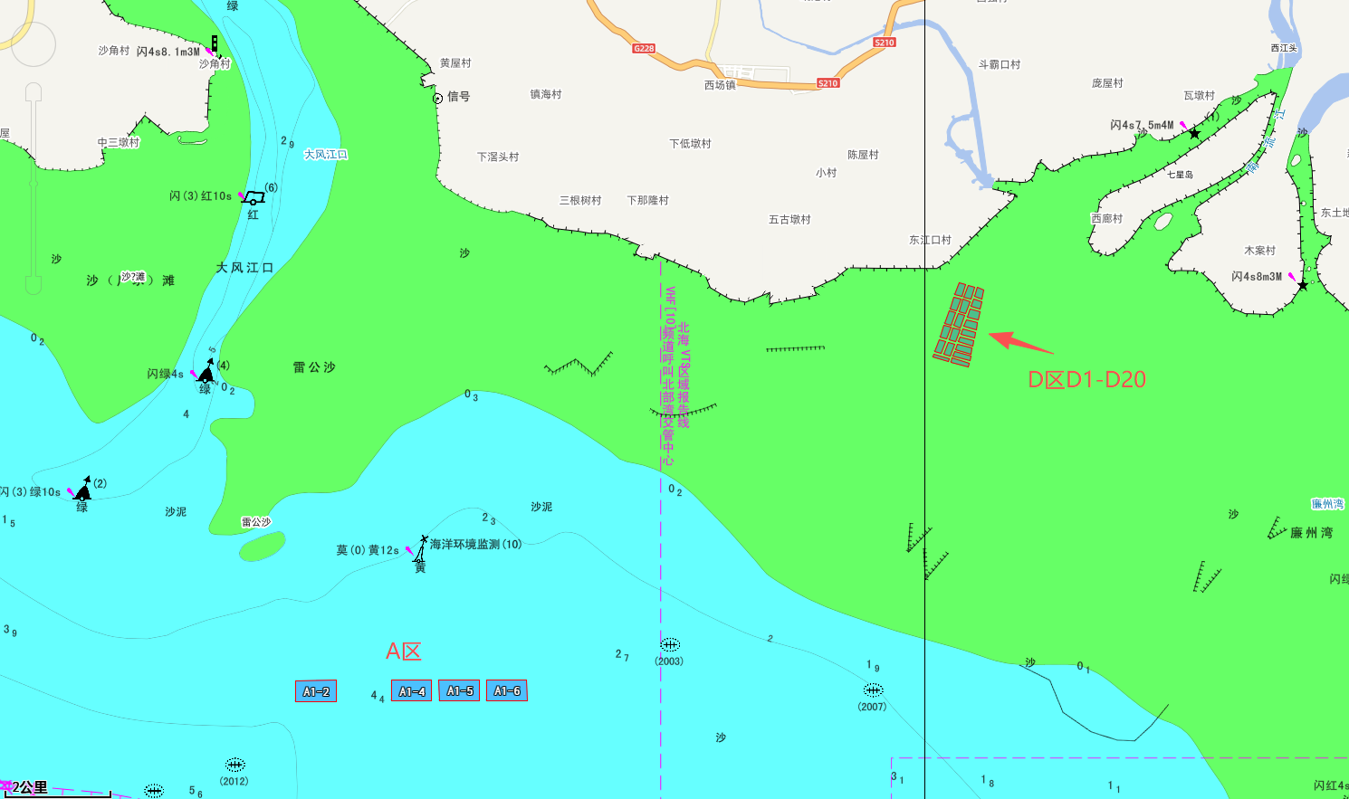 合浦县西场镇海域使用权招租