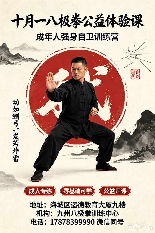 国庆非遗八极拳公益课